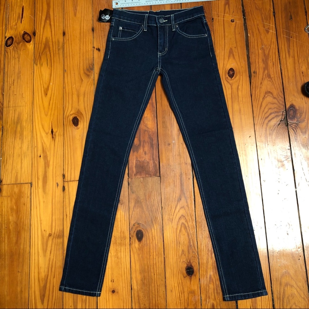 24 cheap Monday dark deep blue denim long skinny